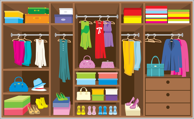 clipart of clothes hanging in a closet - photo #48